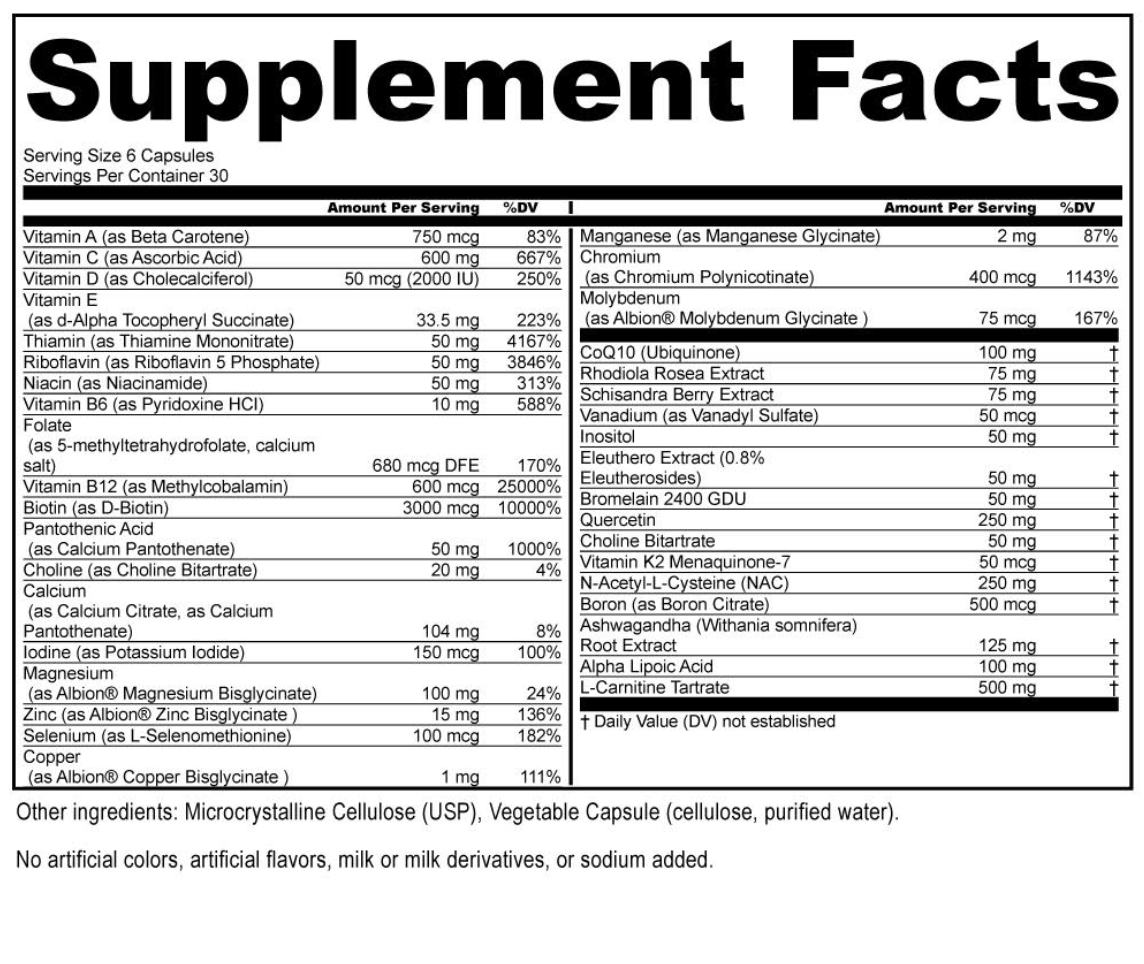 Foundation Plus Multivitamin 5-in-1: Multivitamin, Immune, Adrenal ...