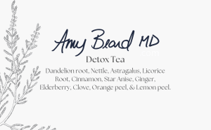detox tea label