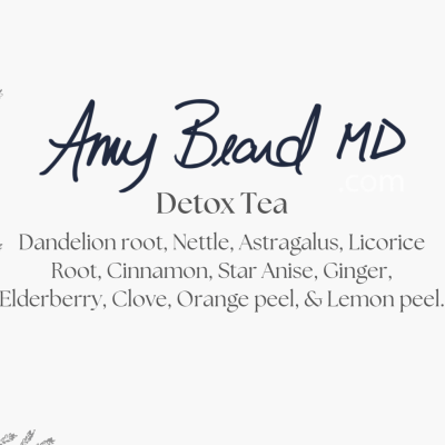 detox tea label