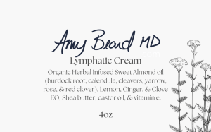 lymphatic cream label
