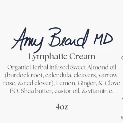 lymphatic cream label