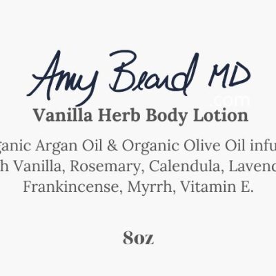 AB Vanilla Herb Body Lotion label