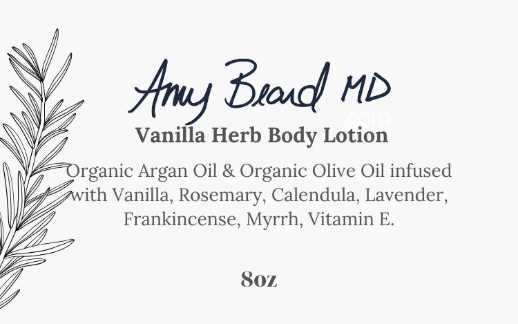 AB Vanilla Herb Body Lotion label