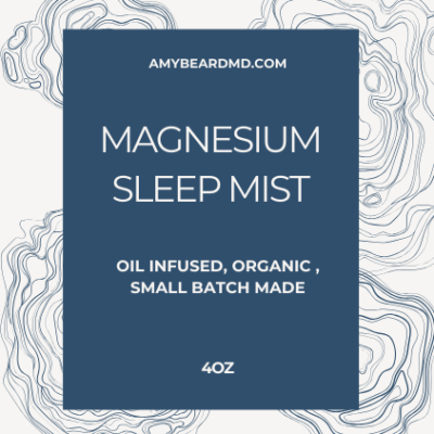 Magnesium sleep mist label